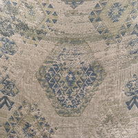 BLUE AND BROWN WOOL BLANKET