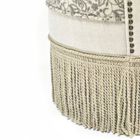 EMBROIDERED BEDROOM CHAIR · PURE WASHED LINEN · BEIGE