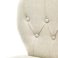EMBROIDERED BEDROOM CHAIR · PURE WASHED LINEN · BEIGE