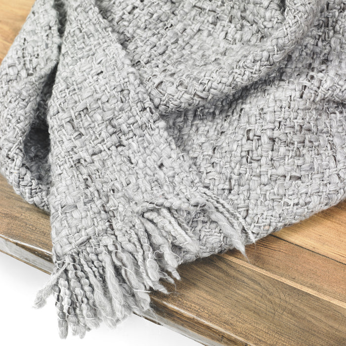 HANDMADE WOOL BLANKET · GREY