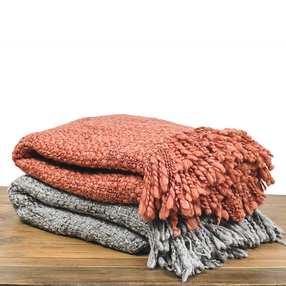 HANDMADE WOOL BLANKET · ORANGE