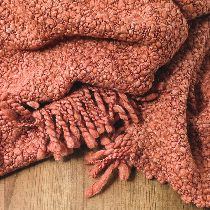 HANDMADE WOOL BLANKET · ORANGE