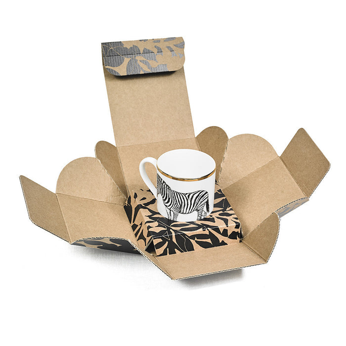 MUG · LIMOGES PORCELAIN · ZEBRA MOTIF