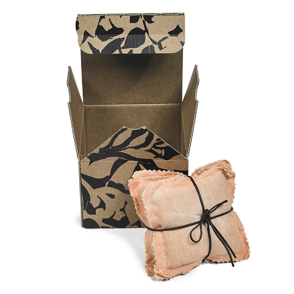 LAVENDER SCENTED SACHETS · PURE WASHED LINEN · SALMON (PACK OF 3)