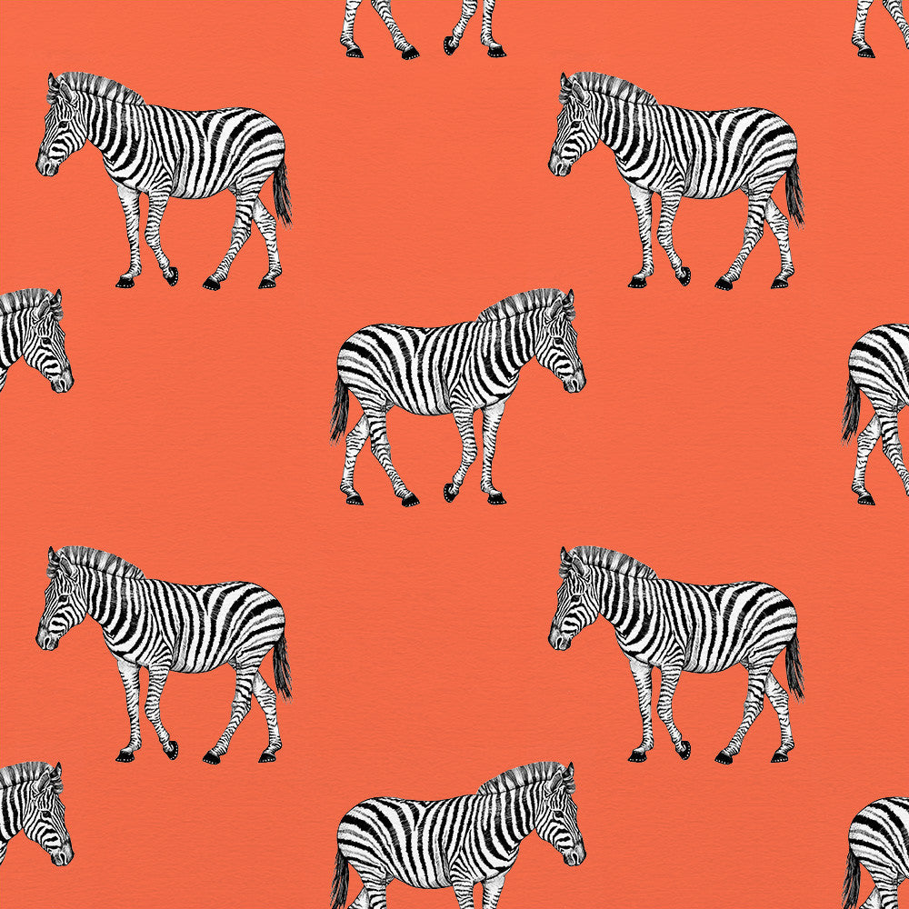 WALLPAPER · ZEBRA MOTIF · ORANGE