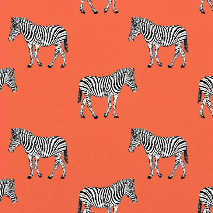 WALLPAPER · ZEBRA MOTIF · ORANGE