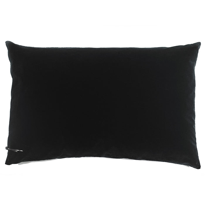 FLOOR CUSHION · WASHED VELVET · BLACK