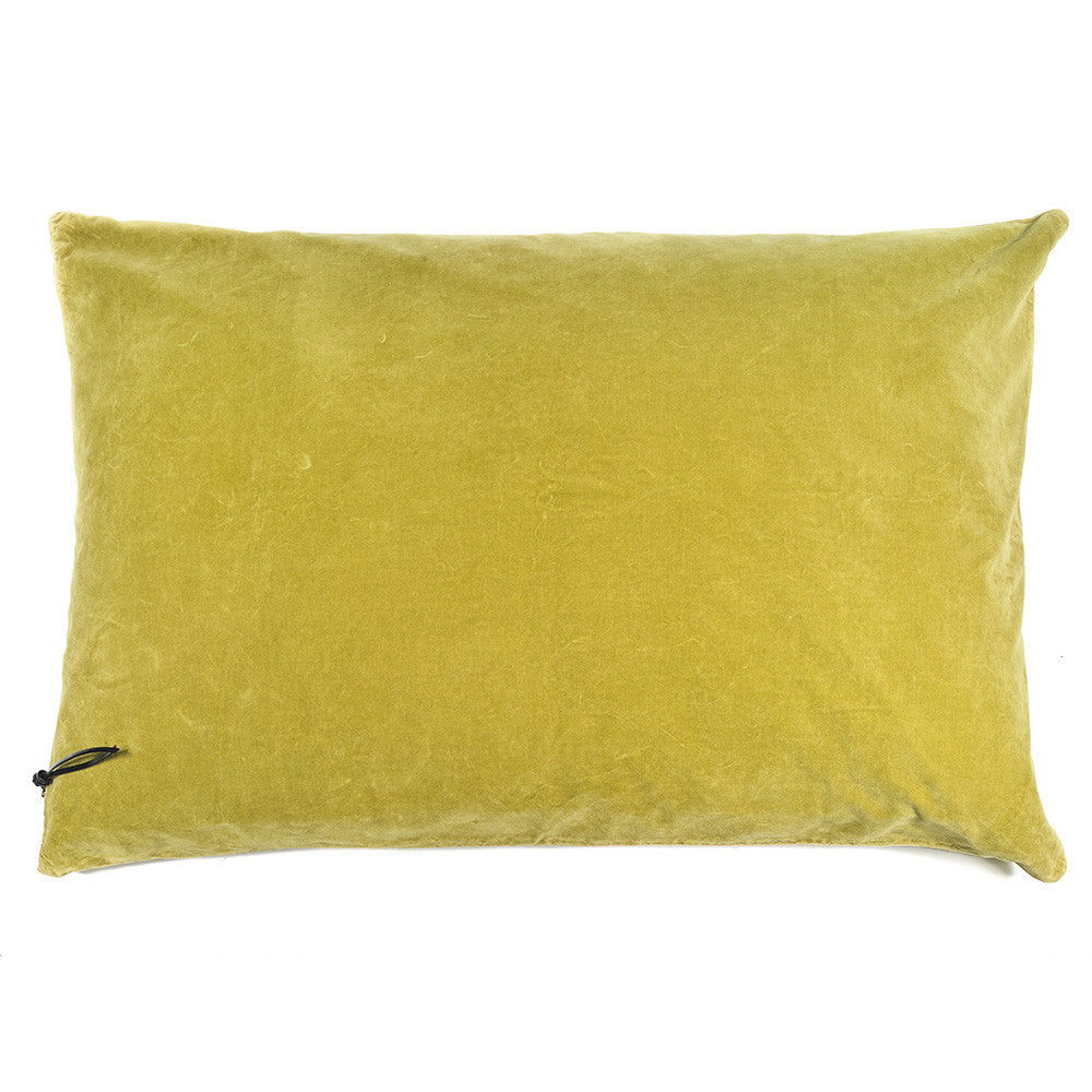 FLOOR CUSHION · WASHED VELVET · LIME