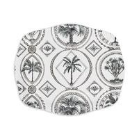 WOODEN TRAY · TOILE DE PALMIERS MOTIF