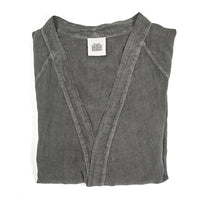 DRESSING GOWN · PURE WASHED LINEN · LEAD GREY