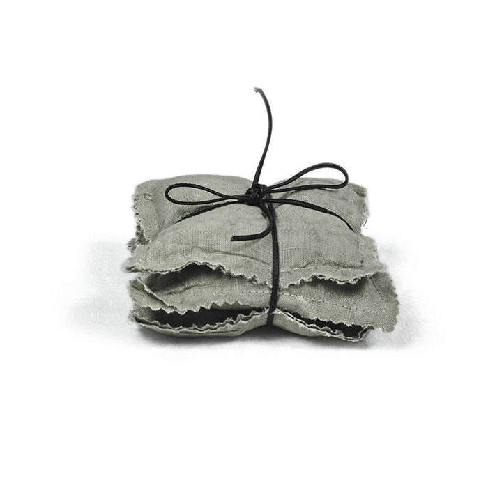 LAVENDER SCENTED SACHETS · PURE WASHED LINEN · KHAKI (PACK OF 3)