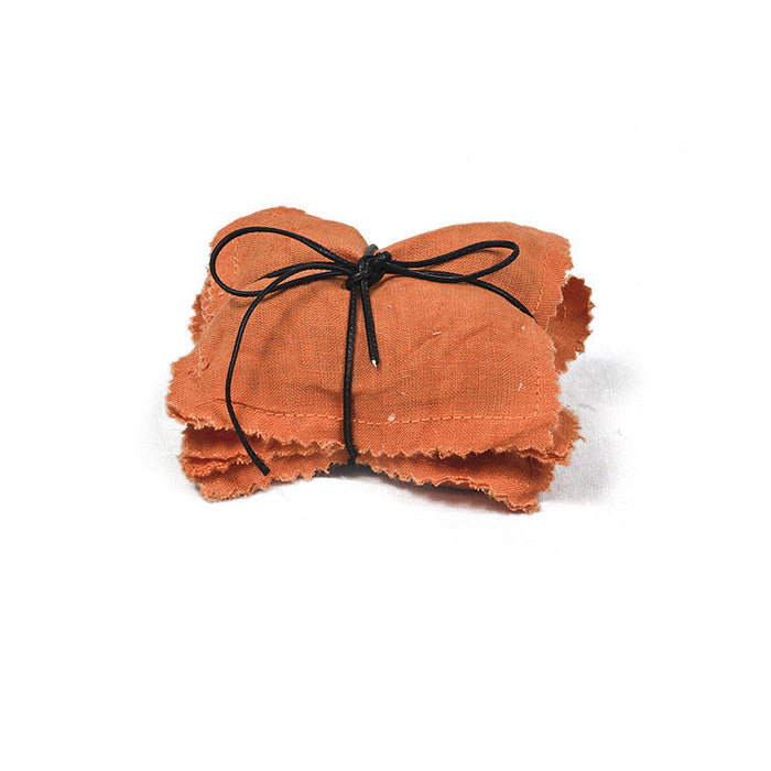 LAVENDER SCENTED SACHETS · PURE WASHED LINEN · ORANGE (PACK OF 3)