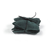 LAVENDER SCENTED SACHETS · PURE WASHED LINEN · RACING GREEN (PACK OF 3)