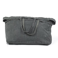 LARGE BAG · PURE WASHED LINEN · LEAD GREY