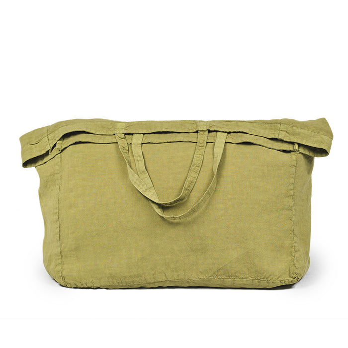 LARGE BAG · PURE WASHED LINEN · LIME