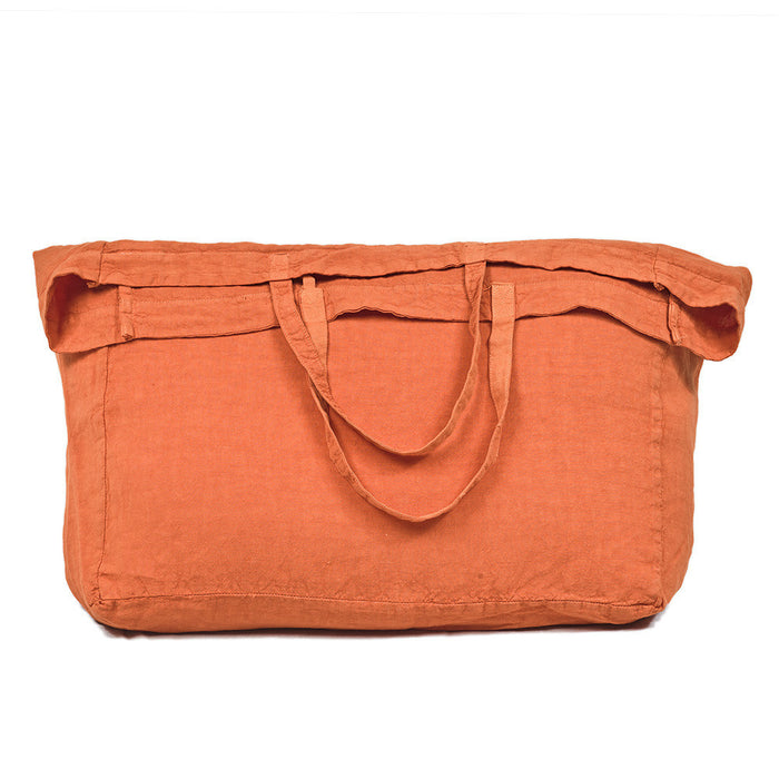 LARGE BAG · PURE WASHED LINEN · ORANGE
