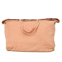 LARGE BAG · PURE WASHED LINEN · SALMON