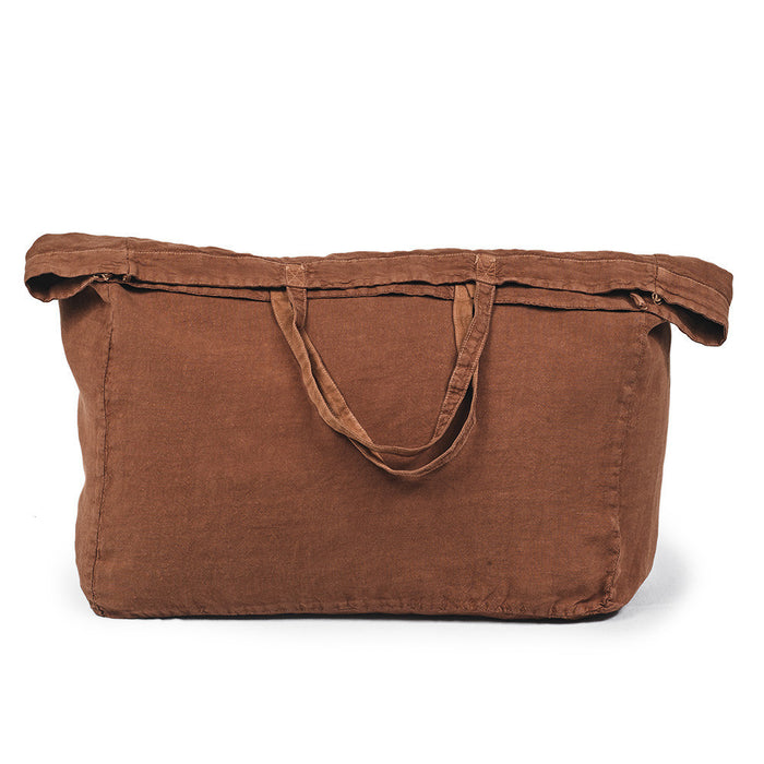 LARGE BAG · PURE WASHED LINEN · TERRACOTTA