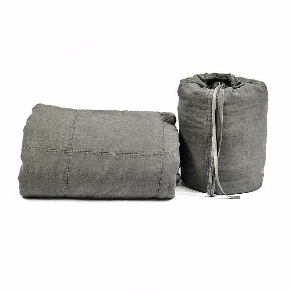QUILT · PURE WASHED LINEN · LEAD GREY