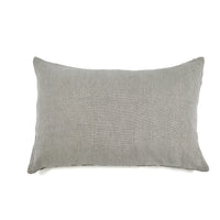 CUSHION COVER · PURE WASHED LINEN · DAHAB MOTIF · LIGHT GREY/GOLD
