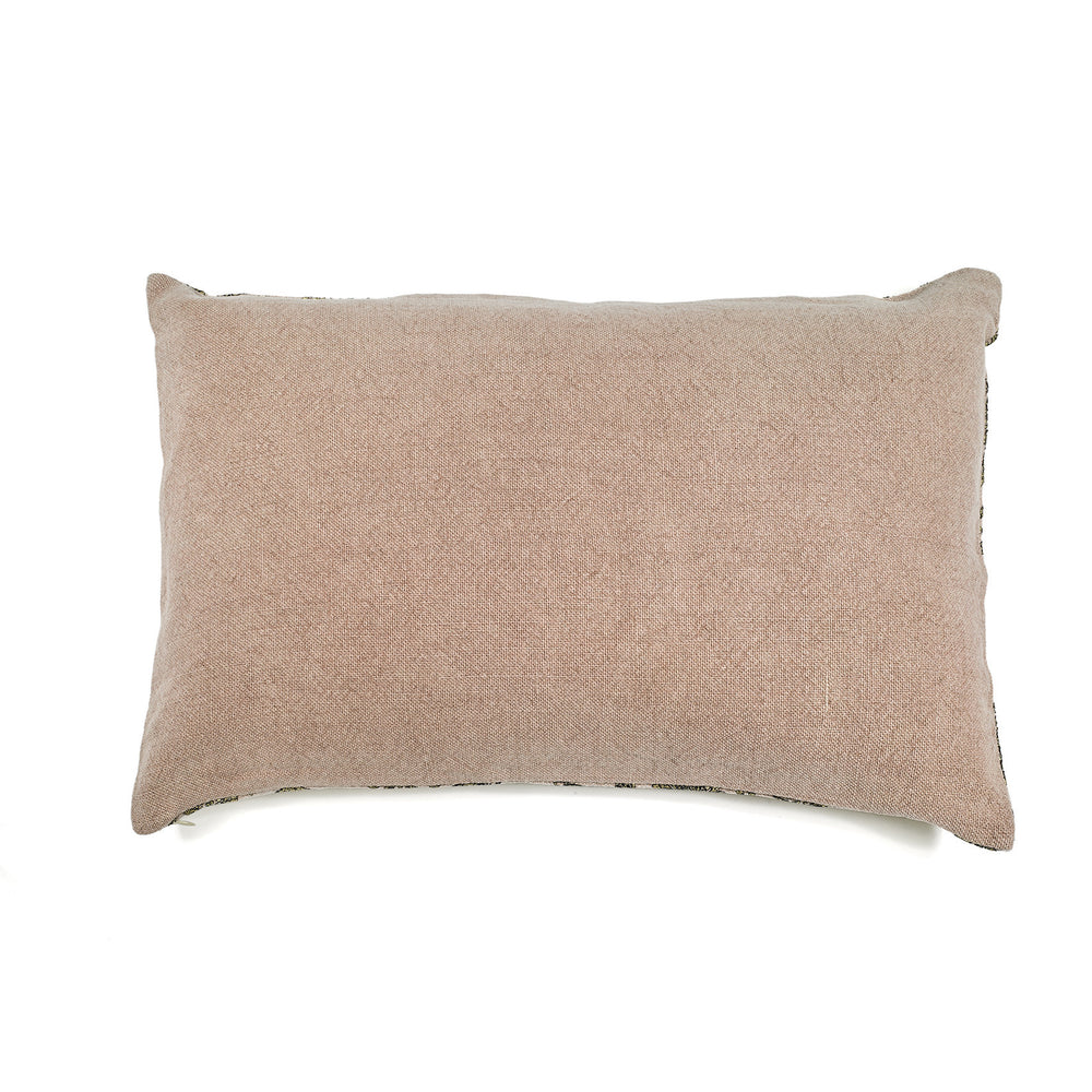 CUSHION COVER · PURE WASHED LINEN · DAHAB MOTIF · PINK/GOLD
