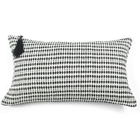 CUSHION COVER · PURE WASHED LINEN · KALAHARI MOTIF · WHITE/BLACK