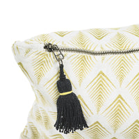 CUSHION COVER · PURE WASHED LINEN · NAMIBIA MOTIF WHITE/LIME