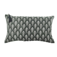 CUSHION COVER · PURE WASHED LINEN · NAMIBIA MOTIF BLACK/WHITE