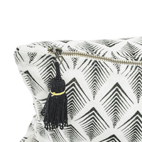 FLOOR CUSHION · PURE WASHED LINEN · WHITE NAMIBIA MOTIF