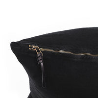 FLOOR CUSHION · PURE WASHED LINEN · BLACK