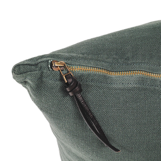 CUSHION COVER · PURE WASHED LINEN · RACING GREEN