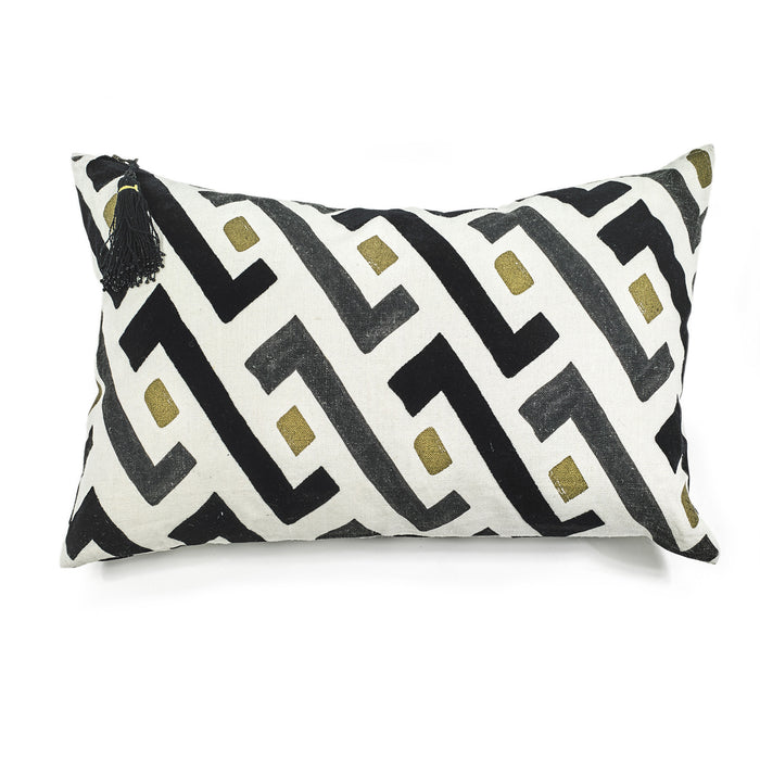 CUSHION COVER · PURE WASHED LINEN · MALI MOTIF