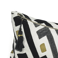 CUSHION COVER · PURE WASHED LINEN · MALI MOTIF