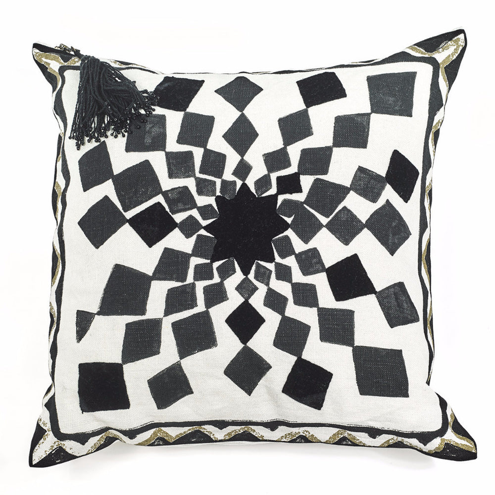 CUSHION COVER · PURE WASHED LINEN · MPUMALANGA MOTIF
