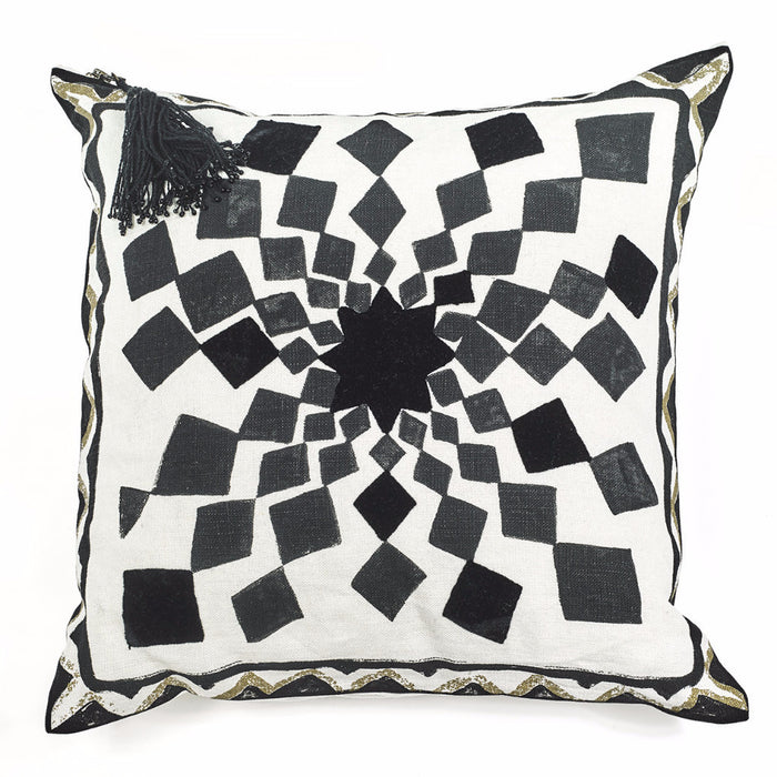 CUSHION COVER · PURE WASHED LINEN · MPUMALANGA MOTIF
