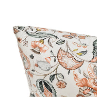 Funda de cojín de seda con diseño paisley y cremallera invisible