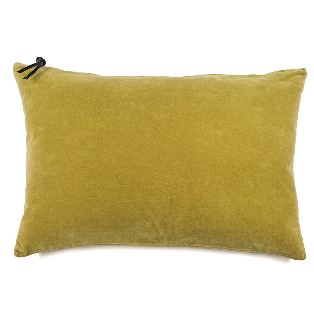CUSHION COVER · WASHED VELVET · LIME