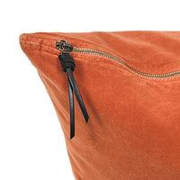 CUSHION COVER · WASHED VELVET · ORANGE