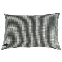 FLOOR CUSHION · PURE WASHED LINEN · BLACK KALAHARI MOTIF