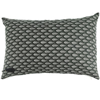 FLOOR CUSHION · PURE WASHED LINEN · BLACK NAMIBIA MOTIF