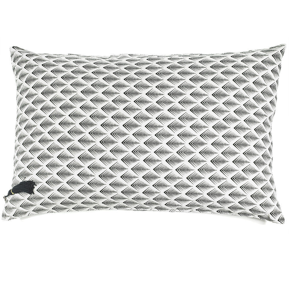 FLOOR CUSHION · PURE WASHED LINEN · WHITE NAMIBIA MOTIF