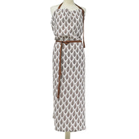 APRON · PURE WASHED LINEN · NAMIBIA MOTIF WHITE/TERRACOTTA