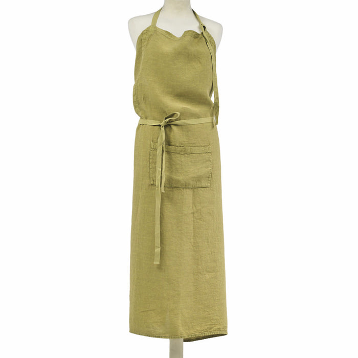 APRON · PURE WASHED LINEN · LIME