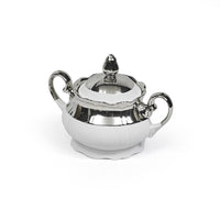 SUGAR BOWL · REICHENBACH PORCELAIN · SILVER OVERLAY