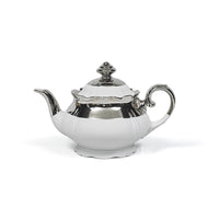 TEAPOT · REICHENBACH PORCELAIN · SILVER OVERLAY
