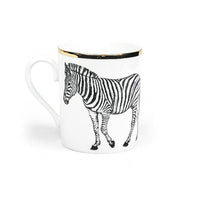 MUG · LIMOGES PORCELAIN · ZEBRA MOTIF