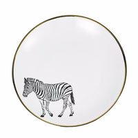 2-PIECE PLACE SETTING  · LIMOGES PORCELAIN · ZEBRA MOTIF