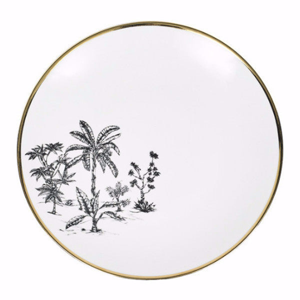 DINNER PLATE · LIMOGES PORCELAIN · PALM MOTIF