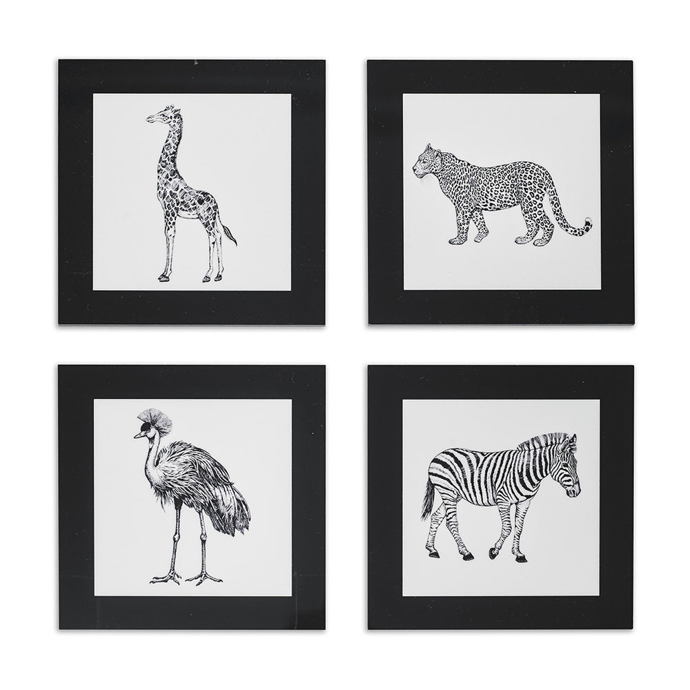 SQUARE COASTERS · SERENGETI MOTIF (SET OF 4)