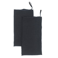 TEA TOWEL · PURE WASHED LINEN · BLACK (PACK OF 2)